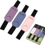 QACUU Notebook elastic pen pouch – Purple – 3-pack