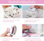 Vinabo Cat Dog Comb Brush, Cat Brush Grooming Comb – Pink - Image 3
