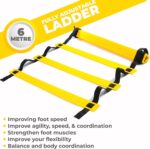 Football Master Football speed hurdle and ladder kit – 10 UK – Fluorescent Green - Image 3