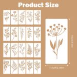 soitzhoc Stencils for Painting on Wooden Boards,Reusable Painting,Flower Stencils for Walls,for Crafts Reusable – 18-pack - Image 2