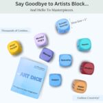 Drawing prompt dice – 7 centimeters – Multiple Colors - Image 2