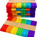 OWLKELA Mini coloured wooden craft sticks