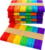 OWLKELA Mini coloured wooden craft sticks