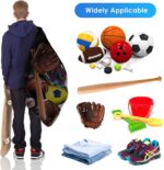 Mesh sports ball storage bag – 30" x 40" – Black – 20 litres - Image 4