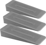 AFFIXERS Rubber door wedges, grey, 3 pack – Grey (Pack of 3)