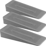 AFFIXERS Rubber door wedges, grey, 3 pack – Grey (Pack of 3)