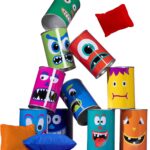 Tin-can beanbag target game – Small – Multicolor