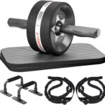 EnterSports Ab roller and push-up training kit – Black