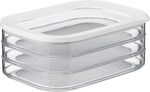 Mepal Three-layer refrigerator deli container – 3 x 550 ml – White – 1650 ml