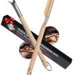 Senwosa Pizza-oven brush and turning fork – Set Of 2 – Natural