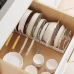 MENGCOOL Expandable pan and lid rack – White - Image 5
