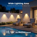 Solar motion-sensor fence lights – Solar Fence Light – 4 Pack – Warm White - Image 2