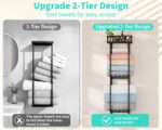 HapiRm Over-door multi-rail towel rack – Black - Image 4