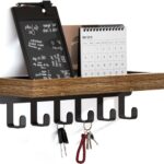 SWTYMIKI Wall key rack with tray – Braun + Schwarz