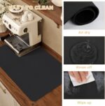 Absorbent coffee-machine mat – 40L x 30W cm – Black - Image 5