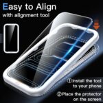 JETech Screen Protector for iPhone 17 Pro Max, 3-Pack | 9H Tempered Glass, HD Clear, Anti-Scratch Protection, Easy Installation Tool - Image 4