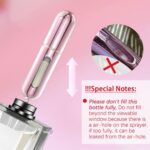 TonJin Refillable Travel Perfume Atomisers, Empty Spray Bottles, Pink and Gold – Shown in the Picture – 5 ml - Image 5