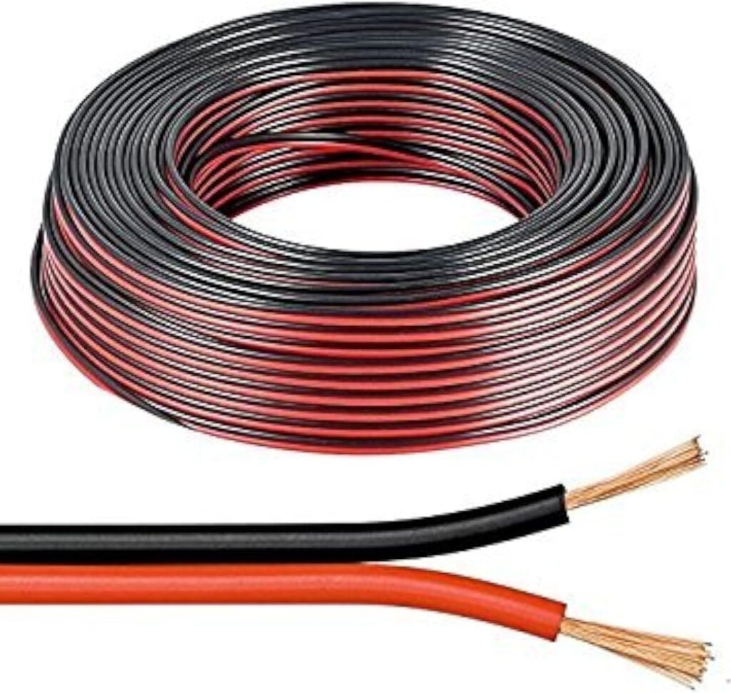 electrosmart 10m Red/Black 2x 1mm 89 Strand Speaker Cable Wire HiFi Car etc | 2x 89 Strand, Home HiFi, Car Audio