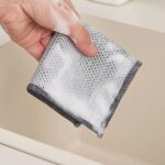 YinQin Woven stainless-steel cleaning cloth – Stainless Steel Cleaning Cloths – 7.87 X 7.87 Inches – Silver - Image 7