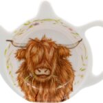 Ceramic teabag-rest dish – Highland Cow Teabag Tidy
