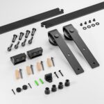 WOLFBIRD Sliding barn-door rail kit – Black – 7-pack - Image 5