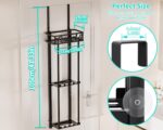 HapiRm Over-door multi-rail towel rack – Black - Image 7