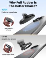 YOSH for MagSafe Car Mount Magnetic Car Phone Holder Air Vent for iPhone – ZA-KGHH-N5B5 – Black - Image 5