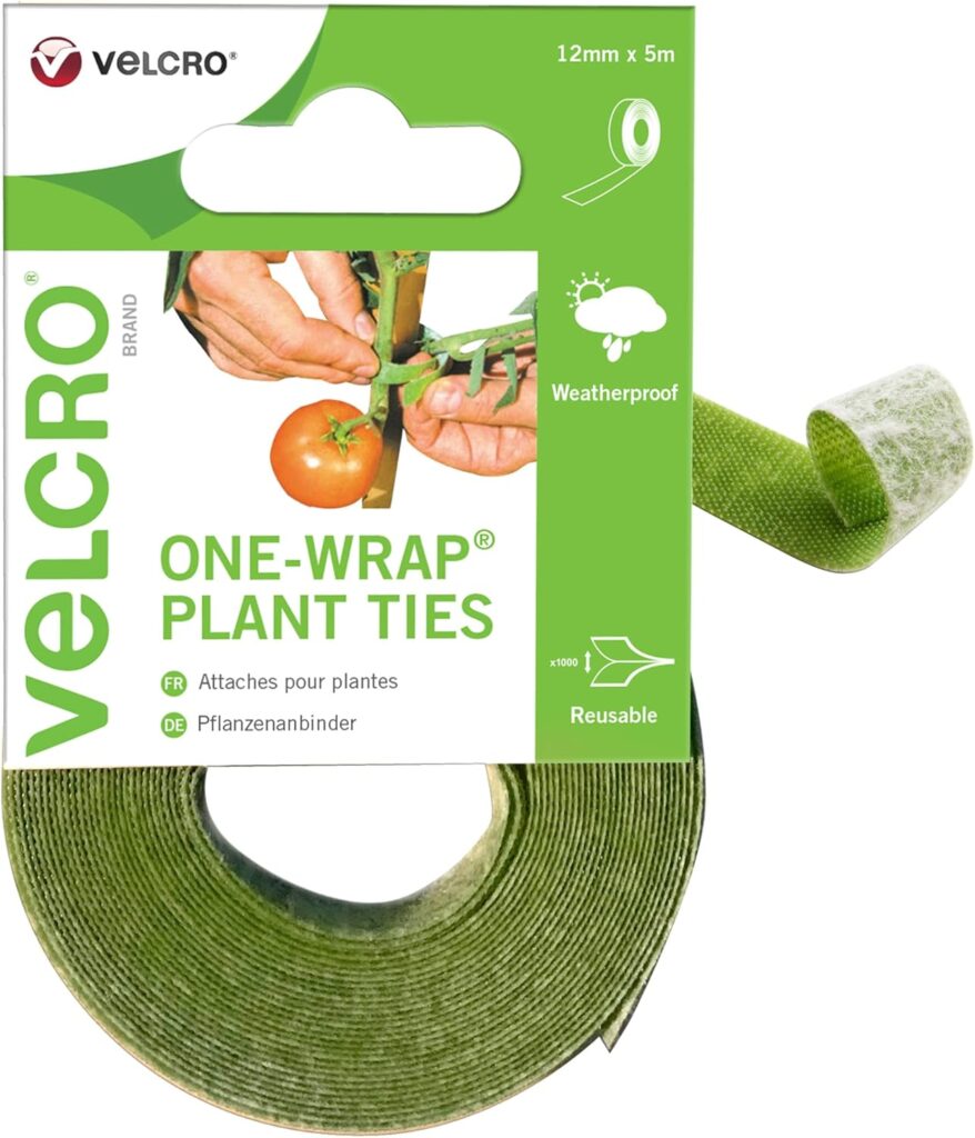 VELCRO Brand ONE-WRAP Plant Ties Tape, 12mm x 5m – Green