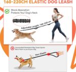 Hands-free waist dog running lead – 160-220cm – Black - Image 7