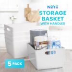 Niftii Handled small storage baskets – White - Image 2