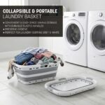 Aspect Collapsible rigid laundry basket – 68 Litres – White,grey - Image 3