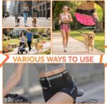 Hands-free waist dog running lead – 160-220cm – Black - Image 9