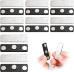 Magnetic blackout-curtain closure clips – Black, White – 8-pack