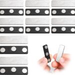 Magnetic blackout-curtain closure clips – Black, White – 8-pack