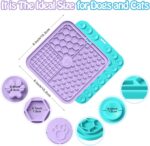 khlerox Licky Mats for Dogs and Cats with suction cups – Purple, Light Blue - Image 2