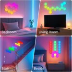 Modular RGB hexagonal light panels – Hexagon Lights – Standard 8 pieces – Multiple Colours - Image 7