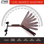 OZE SPORTS Adjustable folding weight bench – Black - Image 4