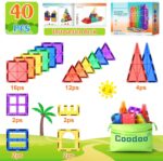Coodoo Magnetic construction tiles – Multicolor - Image 6
