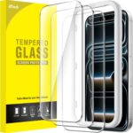 JETech Screen Protector for iPhone 17 Pro Max, 3-Pack | 9H Tempered Glass, HD Clear, Anti-Scratch Protection, Easy Installation Tool