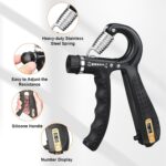 GRIFEMA GA5003 Adjustable Hand Grip Strengthener, 5–60 kg, Counter, Black - Image 5
