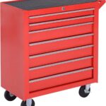 Wheeled metal drawer tool chest – 7 Drawers – Red