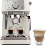 De'Longhi Manual espresso machine with steam wand – 132104216 – Cream – 1 litres