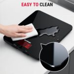 ACCUWEIGHT 201 Digital Kitchen Scales with Tempered Glass Platform (Batteries included) – Black - Image 6