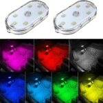 Zosppei Rechargeable car dome reading lights – 2PCS 7 Colored Lights