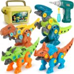 Take-apart dinosaur construction kit – PZ605 – 23 cm (L) x 15 cm (W) x 14 cm (H) – Multicolor