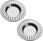Toced Stainless Steel Kitchen Sink Strainer Plug – Silver 2 Pack