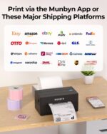 MUNBYN Four-inch thermal shipping-label printer – Bluetooth Label Printer – Black - Image 7