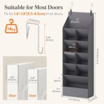 Lifewit six-tier over-door shoe organiser – Grey - Image 2