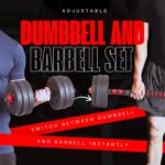 Straame Adjustable dumbbell and barbell set – Black - Image 2