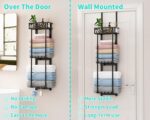 HapiRm Over-door multi-rail towel rack – Black - Image 2